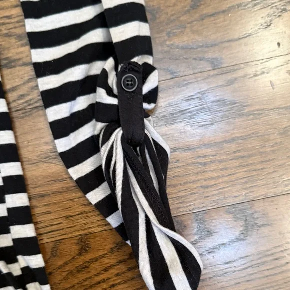 Poof! Black and White Striped Long Sleeve Tee - Picture 3 of 5